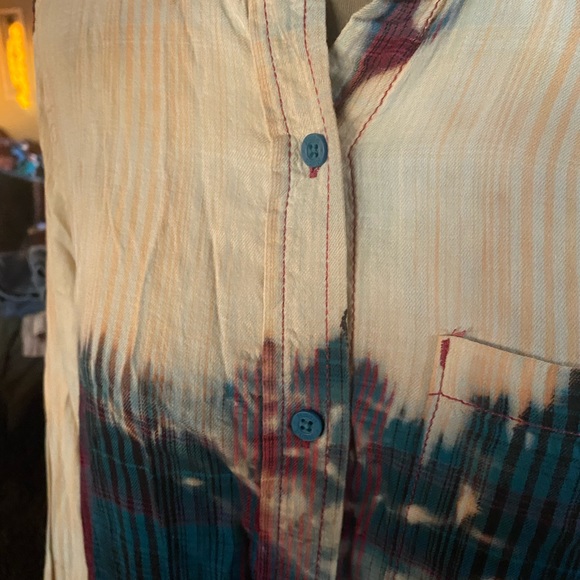 Bleached Flannel Top - Picture 6 of 11